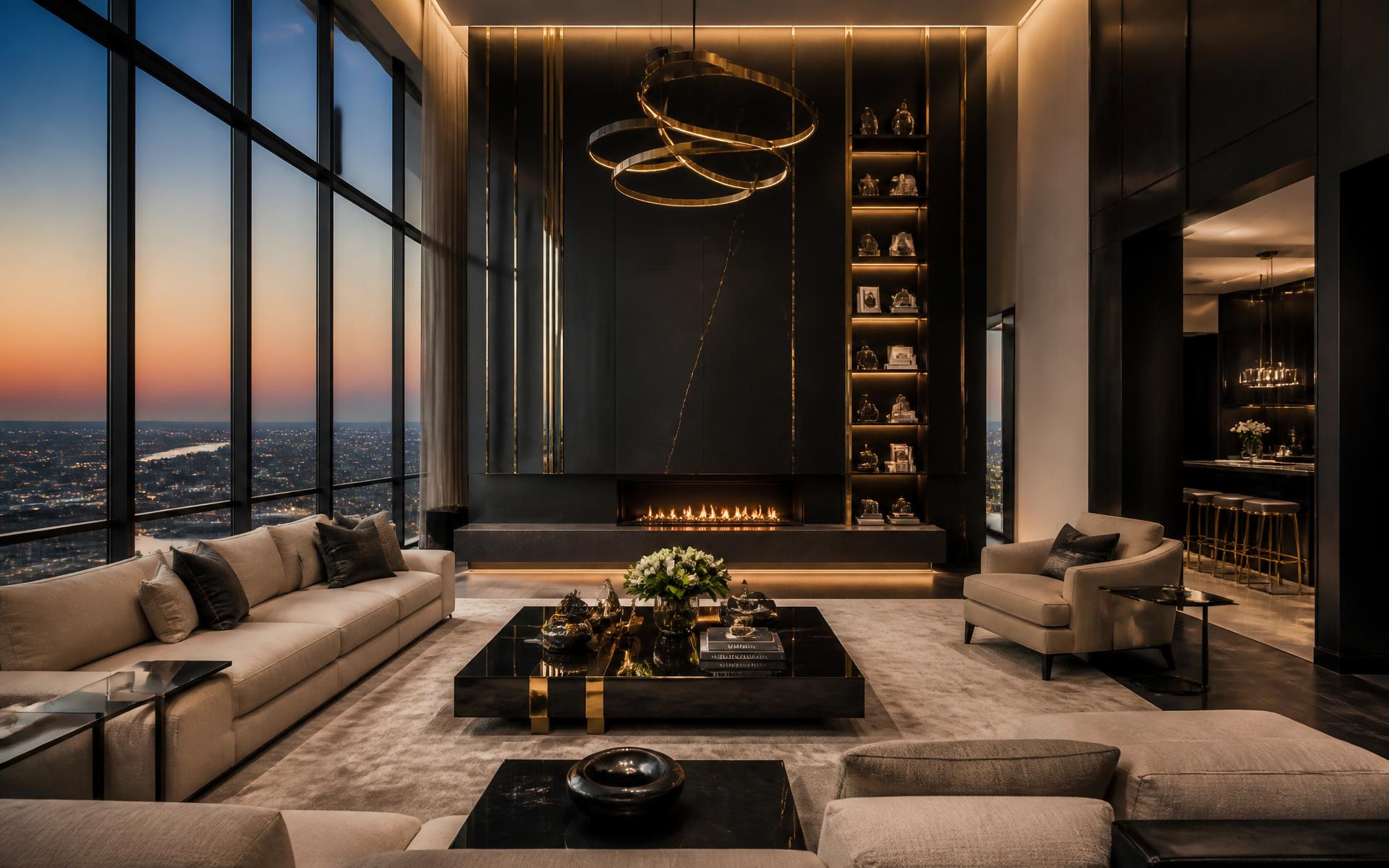 Luxury living room interior designed by NewTech Interiors